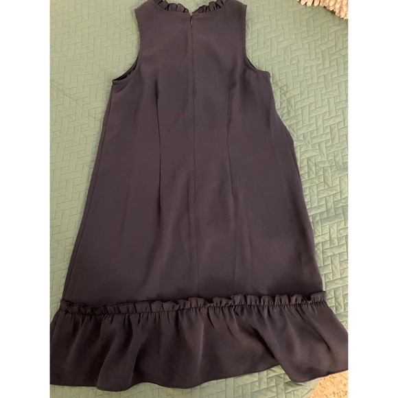 Loft High neck ruffle trapeze gray dress Size: XXSP - Picture 2 of 9